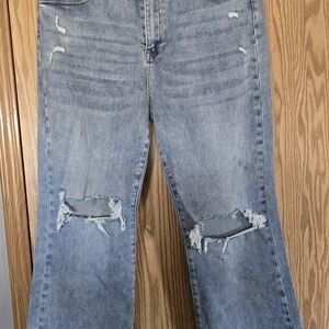 Freckled Poppy By Risen High Rise Distressed Blue Jeans